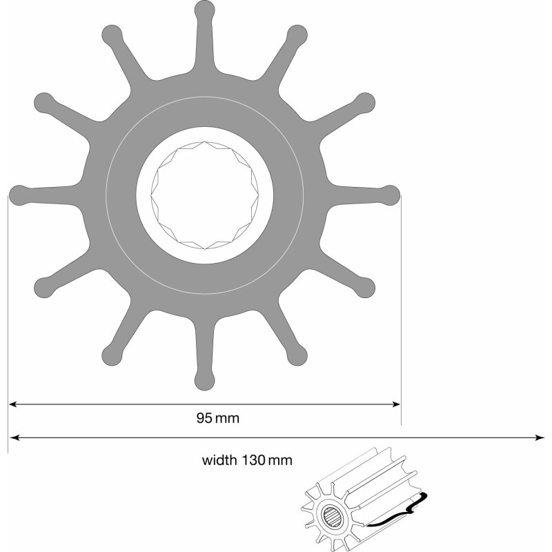 IMPELLER K-197 95*12*130 NEOPRENE KOREA