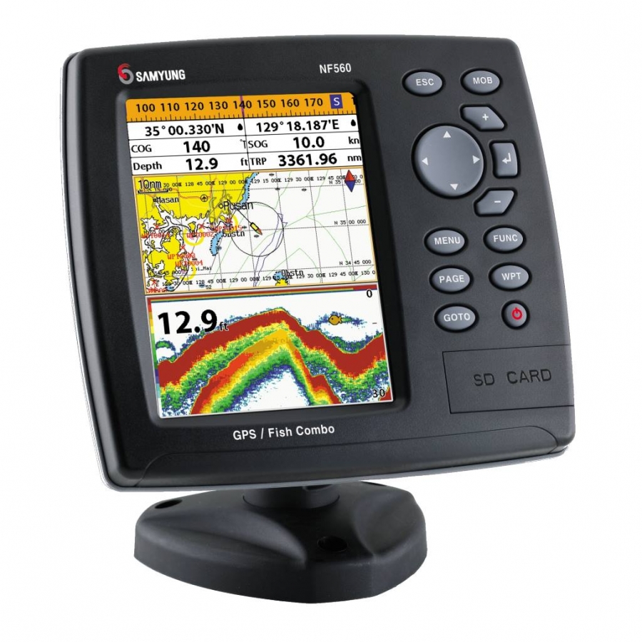 [N-560] SAMYUNG CHARTPLOTTER N-560 WITH -DISPLAY 5.6" + BRACKET -GPS ANTENNA SAN-60 + 10MTR CABLE + JUBLIEE CLIPS -POWER & DATA CABLE SYCB008C00-P 8PIN PLUG -FLUSH MOUNT KIT