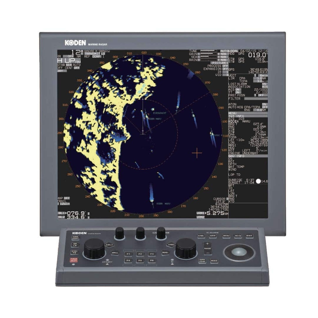KODEN MDC-7912P KODEN RADAR STATION MDC - 7912P ( 4FT, 20M) -DISPLAY MRD-108P 19" + BRACKET -OPERATION UNIT MRO-108P -SCANNER RB-808P -JUNCTION BOX B-35 -DATA CABLE CW-376 / CONNECTOR KIT -ARRAY 4FT -CABLECW-845-30M 30MTR 
