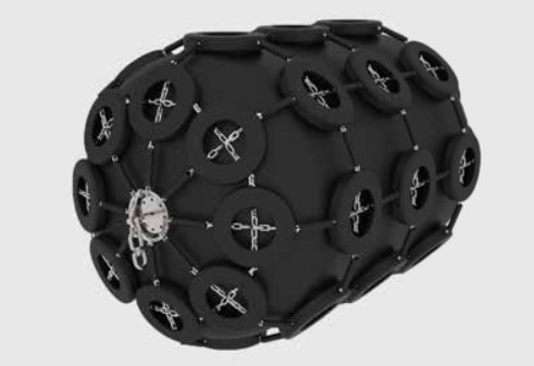 PNEUMATIC FENDER WITH TIRE NET YOKOHAMA