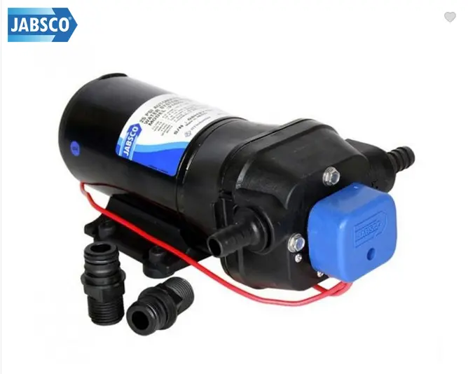 JABSCO PUMP PARMAX 3.8 GPM 24V 10PSI STANDARD PRESSURE-CONTROLLED INCLUDES SNAP-IN PORT FITTINGS
