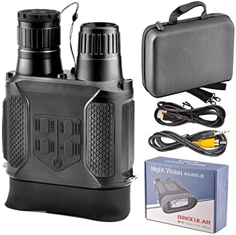 [NV400-B] DIGITAL NIGHT VISION BINOCULARS 7X31MM-400M/1300FT VIEWING RANGE AND SUPER LARGE 4’’ VIEWING SCREEN INFRARED SCOPE IN FULL DARK