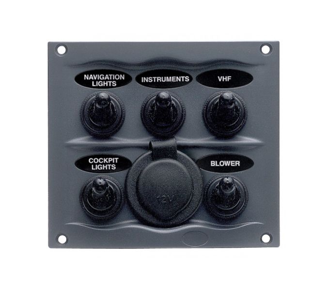 BEP PANEL WATERPROOF BLACK 5 SWITCH