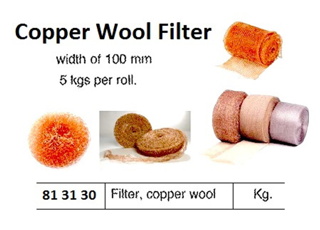 FILTER COPPER WOOL 2.5KG/4"(W)