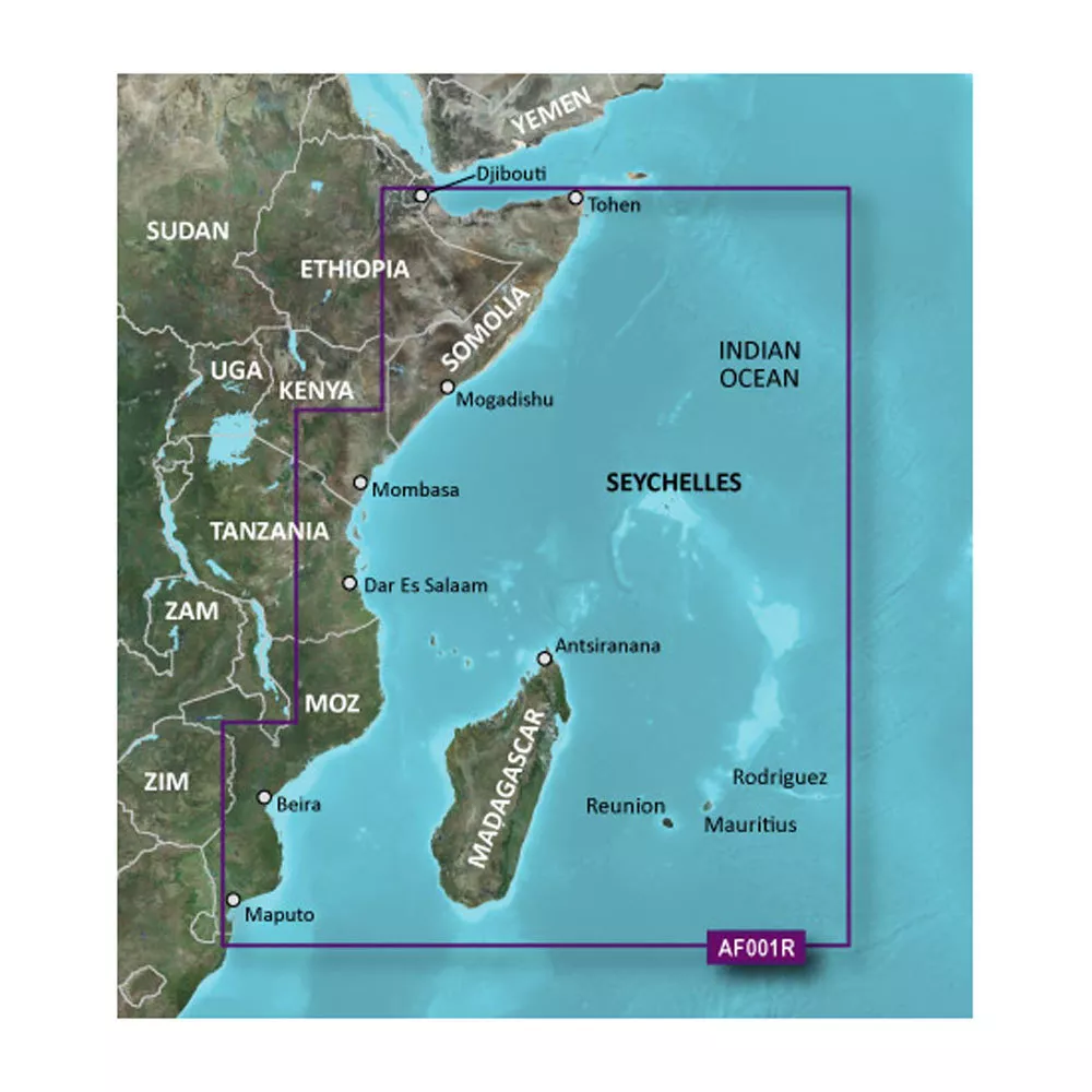 GARMIN BLUECHART G3 VISION MICRO SD CARD REGULAR EASTERN AFRICA