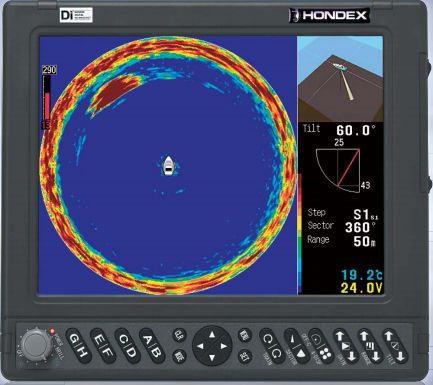 [HE-773 DI] HONDEX ECHOSOUNDER HE-773 DI WITH TRANSDUCER TD304 MANUAL HOIST