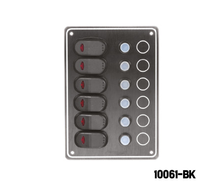[10061-BK] AAA - 6 GANG SWITCH PANEL