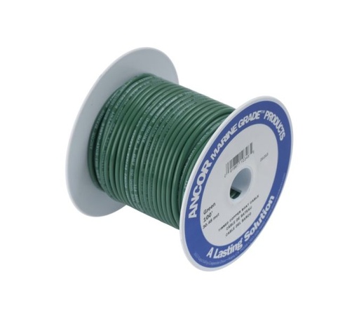 [104325 / 08.14.0247] ANCOR CABLE 14AWG 250FT GREEN (2MM2)