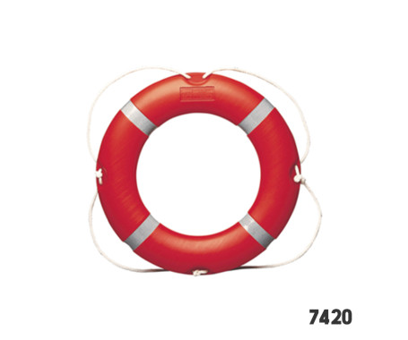 [7420] LIFE BUOY RING CHILD - 1.5 KG • OD: 58 CM • ID: 34 CM PLASTIC  WITH REFLECTING TAPE AND GRABLINE